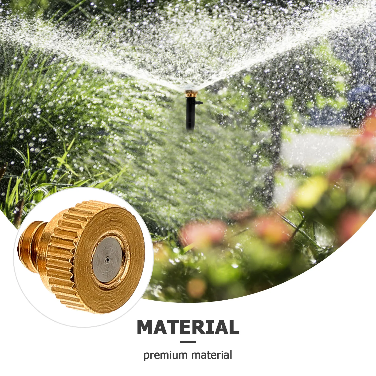 

Brass Misting Nozzles for Cooling System Low Pressure Water Mister Parts Lead-free Anti-rust Corrosion-resistant Fits Outdoor