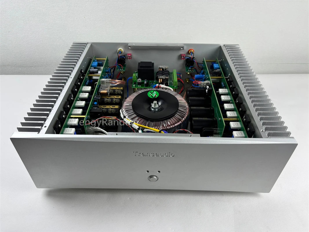 TransAudio FM801 Circuit 250W*2 HiFi Power Amplifier Post Amplifier Gold Sealing Tube 2N3440/5416/5200 250W/8Ω 500W/4Ω