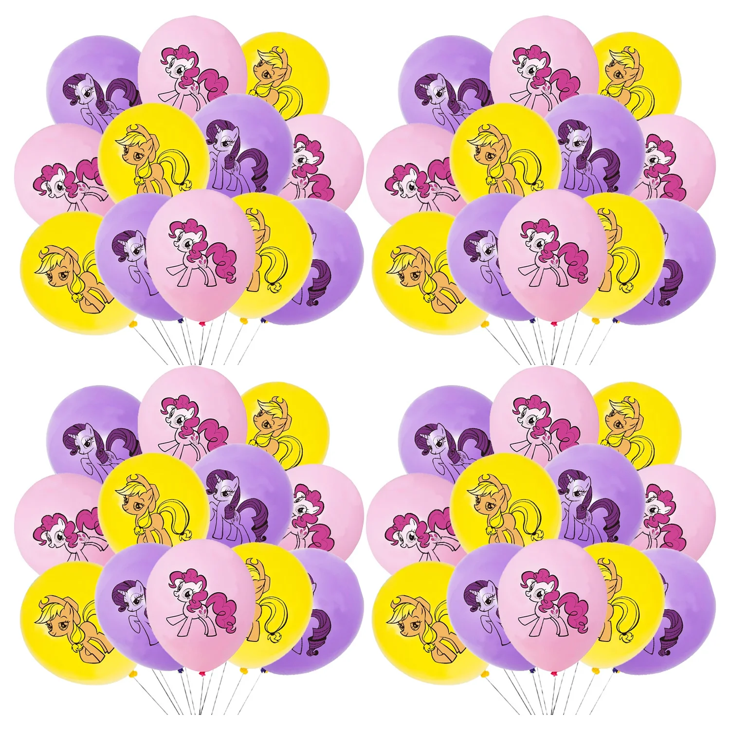 12pcs/set Little Pony Latex Pink Balloons Cute Cartoon Girls Boys Birthday Party Wedding Anniversary Decoration Kids Toys Gift