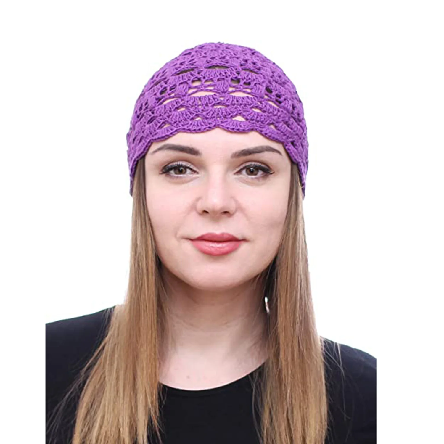 Women Summer Autumn Beanie Boho Style Hollow Crochet Handmade Skullies Hats