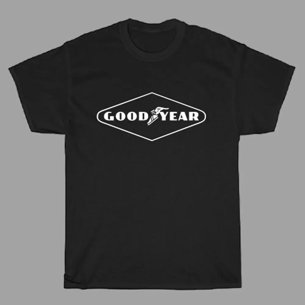 Goodyear Tires Racing Car Men's Black T Shirt Size S to 3XL