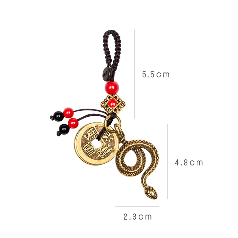 Porte-clés pendentif porte-bonheur du zodiaque chinois pour hommes et femmes, porte-clés de richesse créative, breloque de sac, cadeau de bijoux, accessoires de salle, année 2025