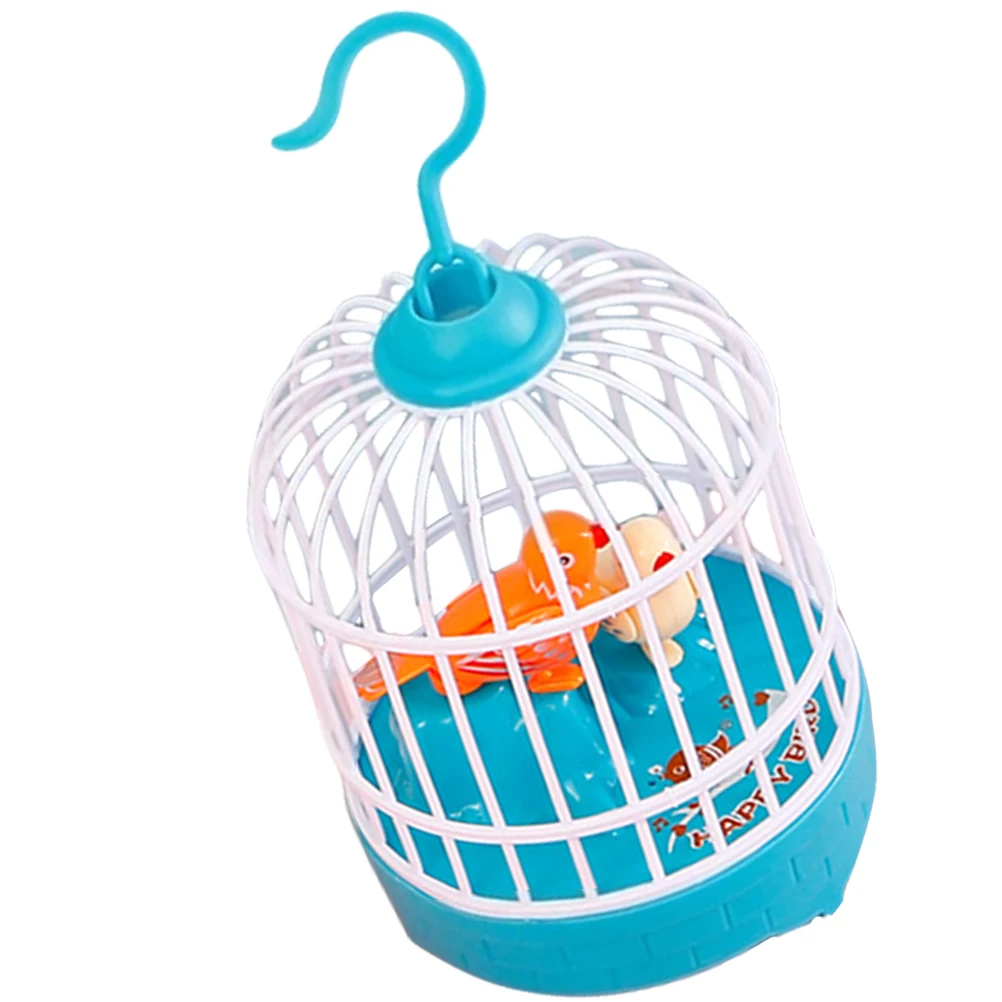 Jaula de juguete controlada por voz, Mini modelo de simulación, Material de diseño de Color canto, inteligencia para niños