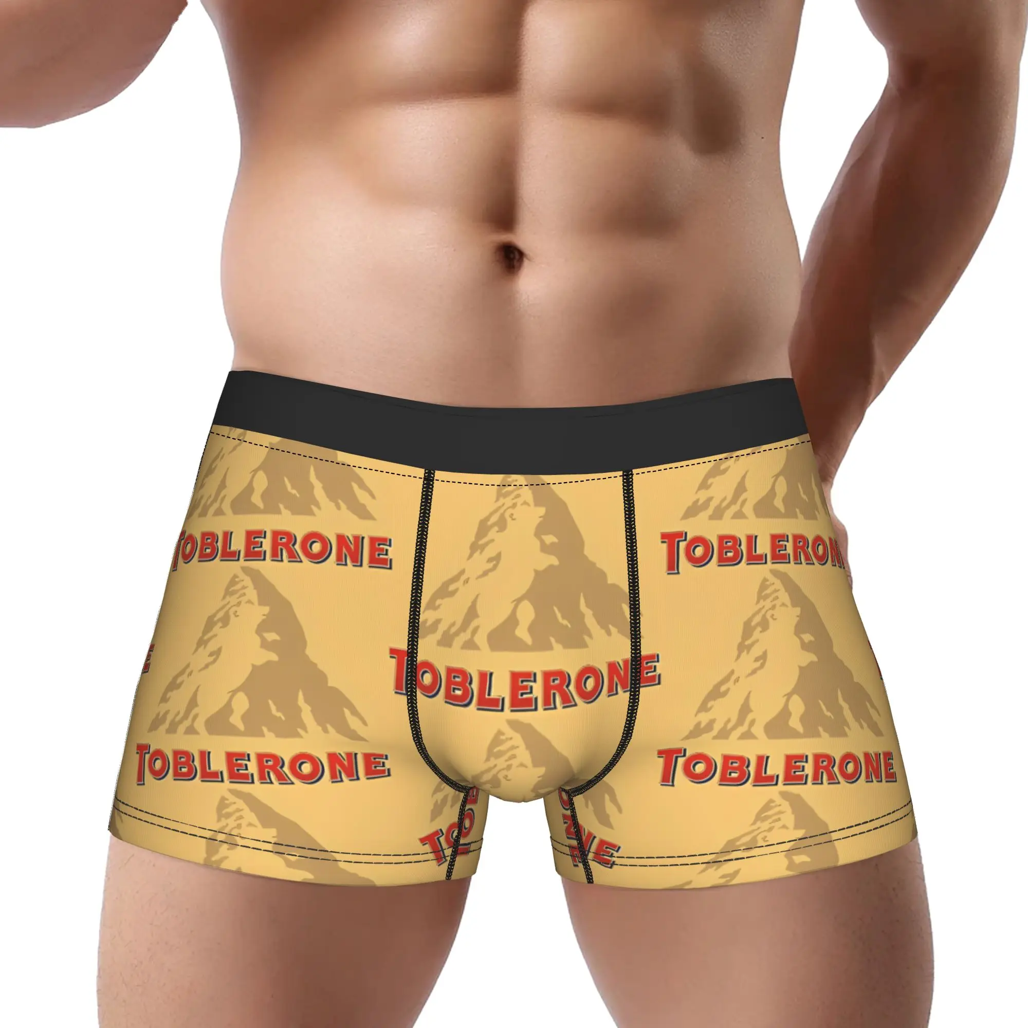 

Yellow Toblerone Underpants Breathbale Panties Male Underwear Ventilate Shorts Boxer Briefs