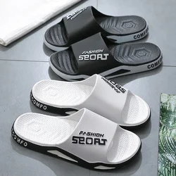 Men Slippers flip flop Letter PVC Soft Sole Non Slip Anti Slides Sandals Indoor Outdoor Summer Ladies Sports Home house Shoes