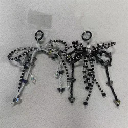 Black Bow Bead Chain Suitable For iPhone Case Universal Hanging Chain Female