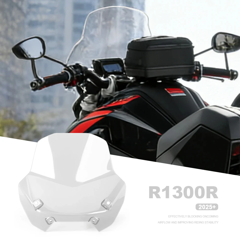 

For BMW R 1300 R R1300R 2025 2026 Motorcycle Windshield Heightening Widening Windscreen Deflector Windproof Spoiler Screen