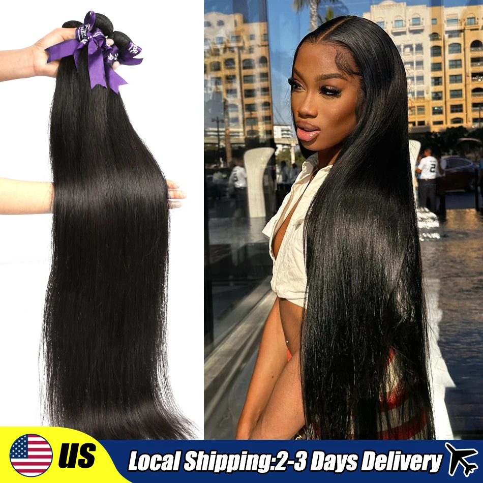 Brazilian Remy Bone Straight Human Hair Weave Bundle 3/4 Pcs Virgin Hair Bundle 100% Human Hair Extension For Women