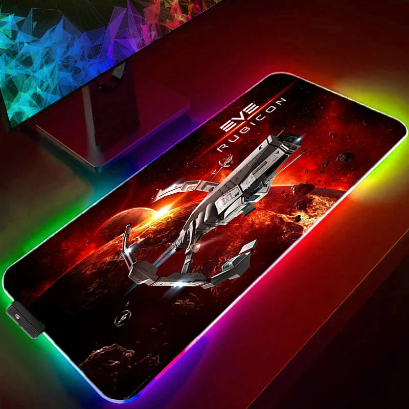 RGB Mouse Pad Gamer Large gaming accessories to Keyboard Laptop Computer Speed mini pc Desk Mat 100x500mm Eve Online mousepad