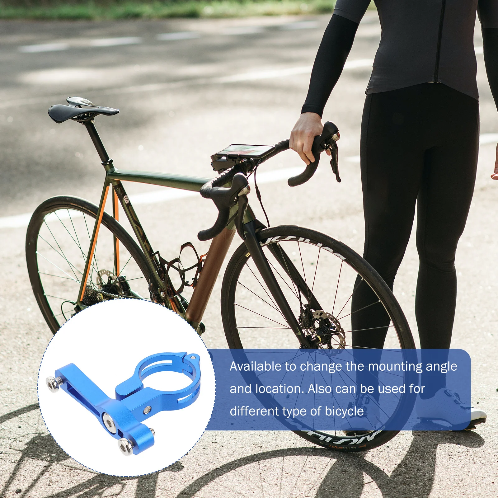 1Pcs Water Bottle Holder Adapter Aluminum Alloy Cycling Kettle Rack Clamp Adjustable Mount for Bike Handles Universal Bottle