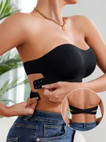 1 unds/3 unids/pack YMQJ sujetador sin costuras acolchado extraíble de seda de hielo suave sin rastro para mujer sujetador sin costuras para mujer sujetador sin tirantes