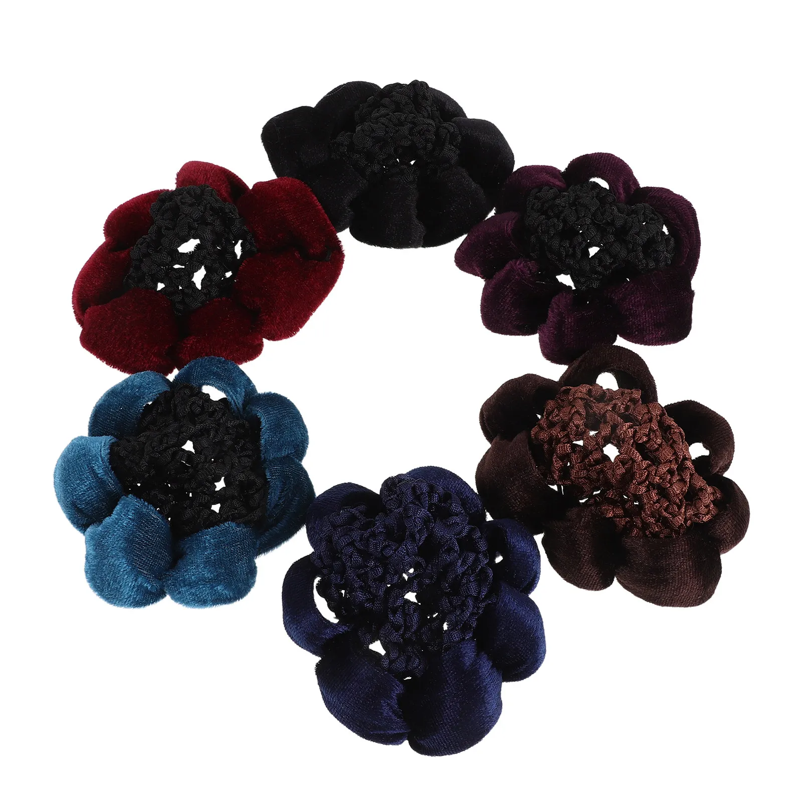 

6Pcs Ballet Hair Net for Bun Decorative Floral Lace Mesh Hair Bun Cover Dance Accessories for Girls Ballet Performance Stage