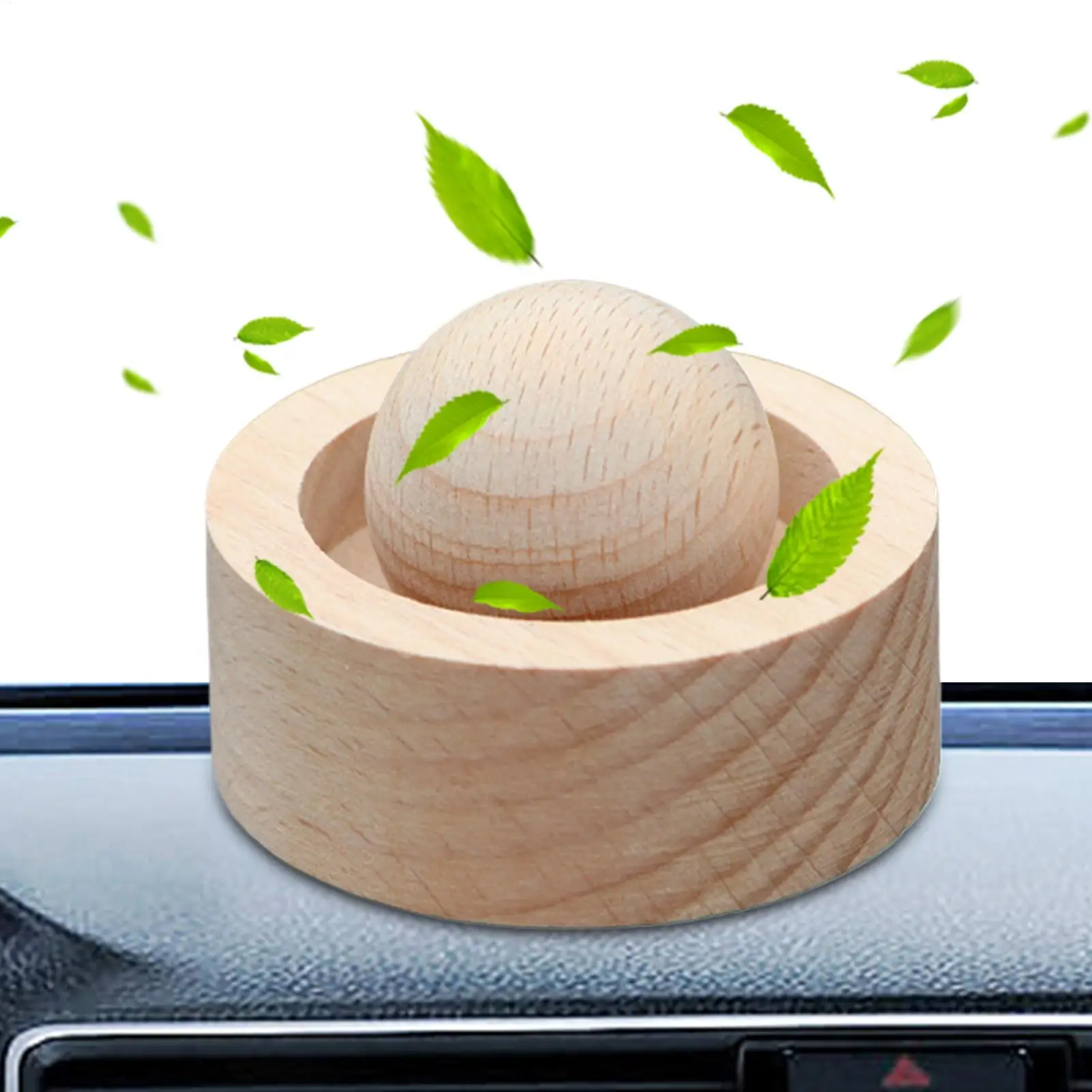 Car Essential Oil Diffuser-Made Of Wood Mini Cute Natural Fragrance Diffuser Suitable Desk Decoration For Home Office Bedroom
