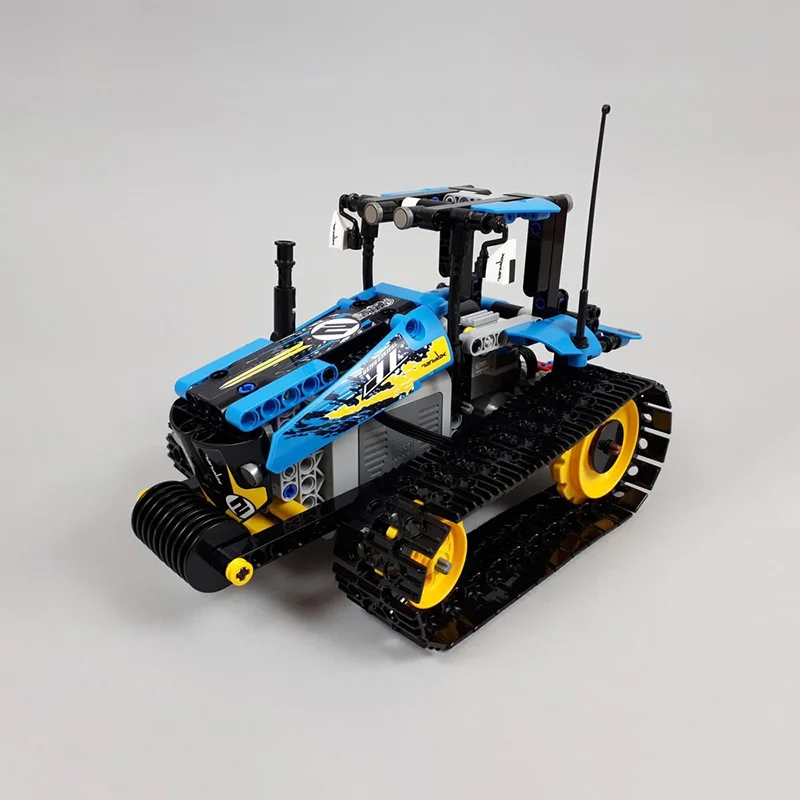 324 pçs moc trator rastreado modelo técnico blocos de construção presente natal construção montar brinquedos diy educação aniversário