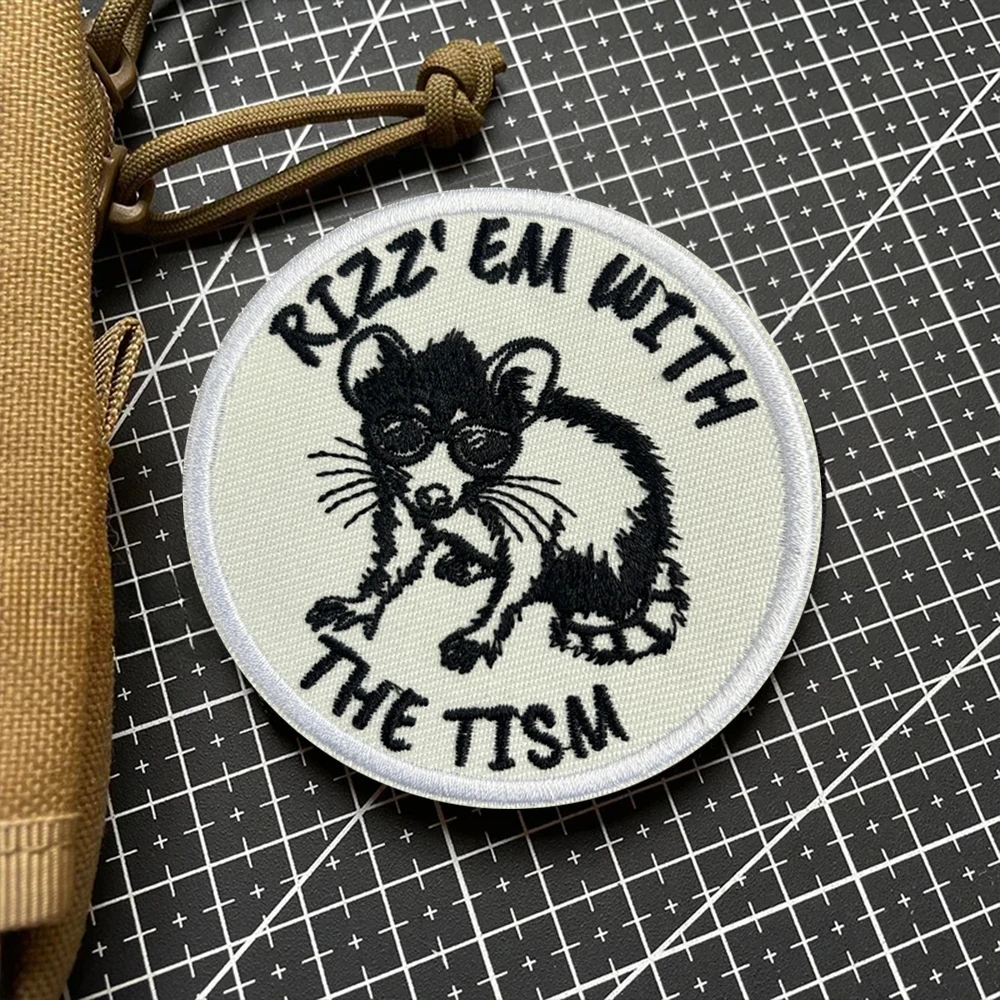 Parche táctico ratón dibujos animados bordado con velcro MOLLE - imagen 4