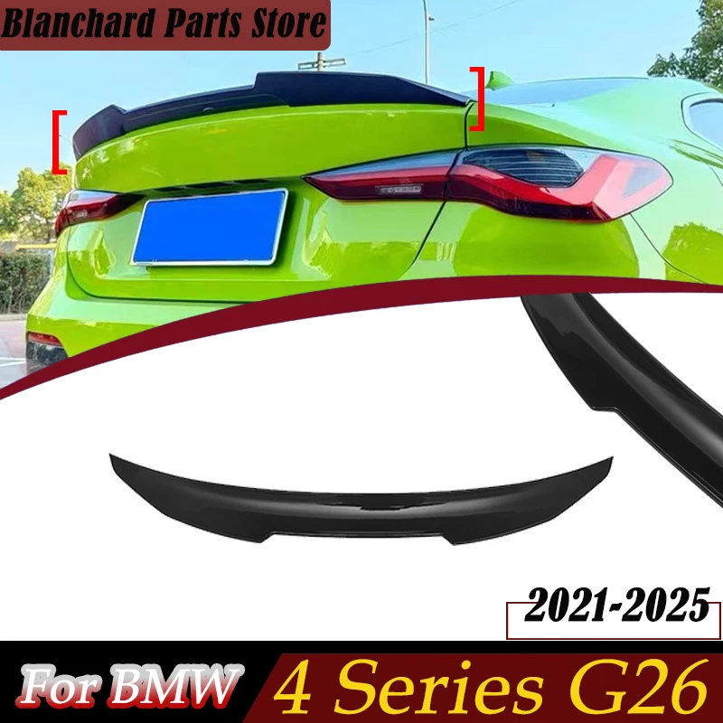 

Car Rear Trunk Wing For BMW 4 Series G22 G26 2021-2025 For PSM Style 4-Door Splitter Spoiler BodyKit Tuning Exterior Accessories