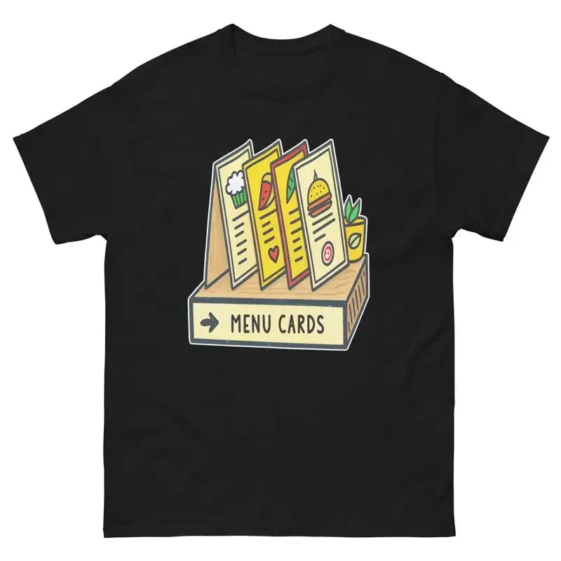Menu Cards Party Supplies Items Birthday Event T Shirt