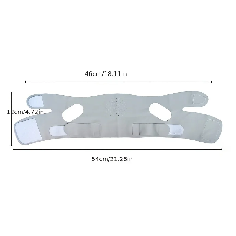 Graphene V-Shape Face Lift Band - Adjustable Double Chin Reducer, Breathable Reusable Facial Strap for Men & Women (5-Size Fit)