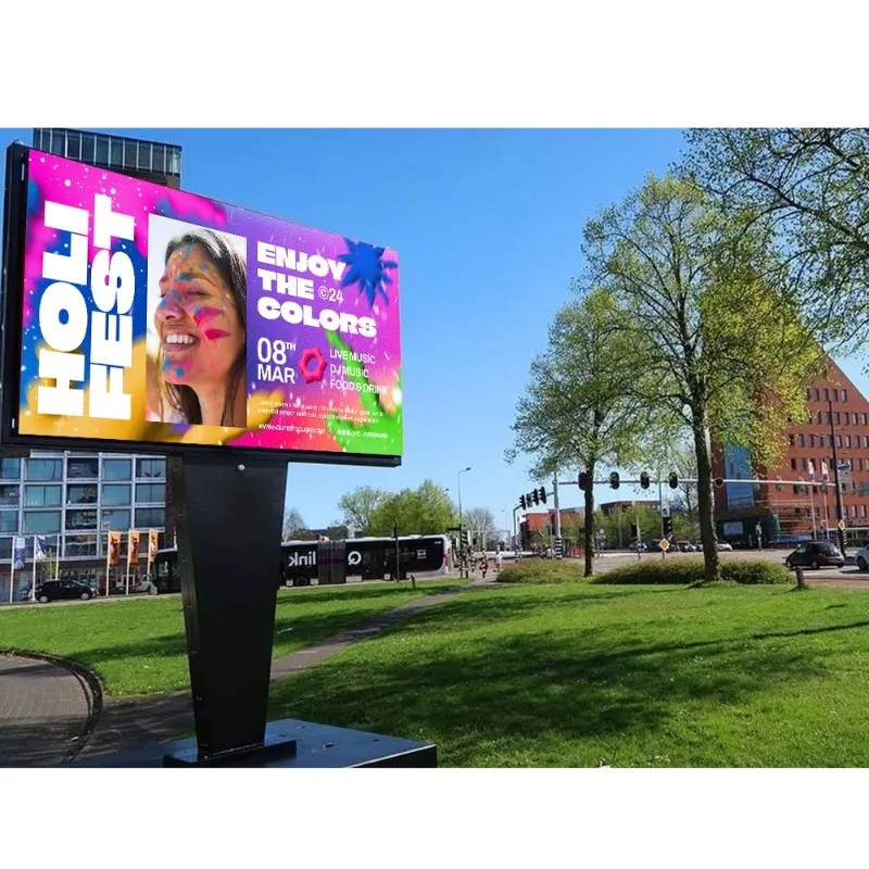 

P4 Outdoor Lamppost LED Display Pillar Mounted Panel for Street Outdoor Commercial Publicidad Billboard Advertising Screen