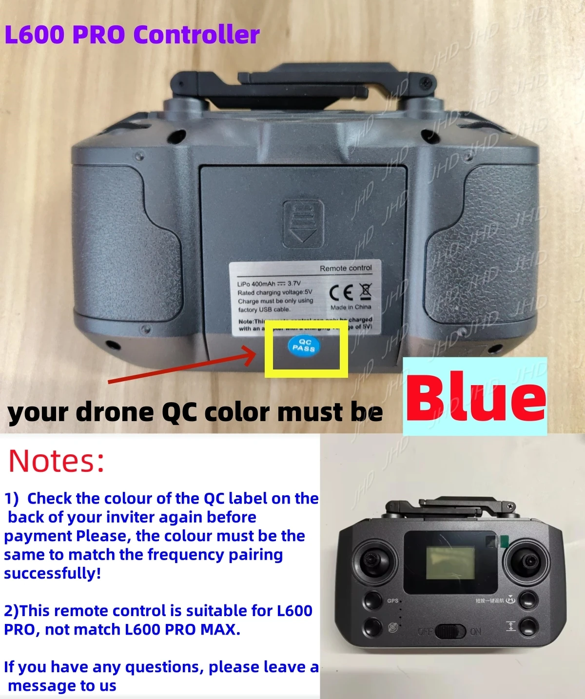 JHD L600 PRO Drone RC Quadcopter Remote Control  Original Spare Part L600 Pro MAX Remote Controller Transmitter Part Accessory