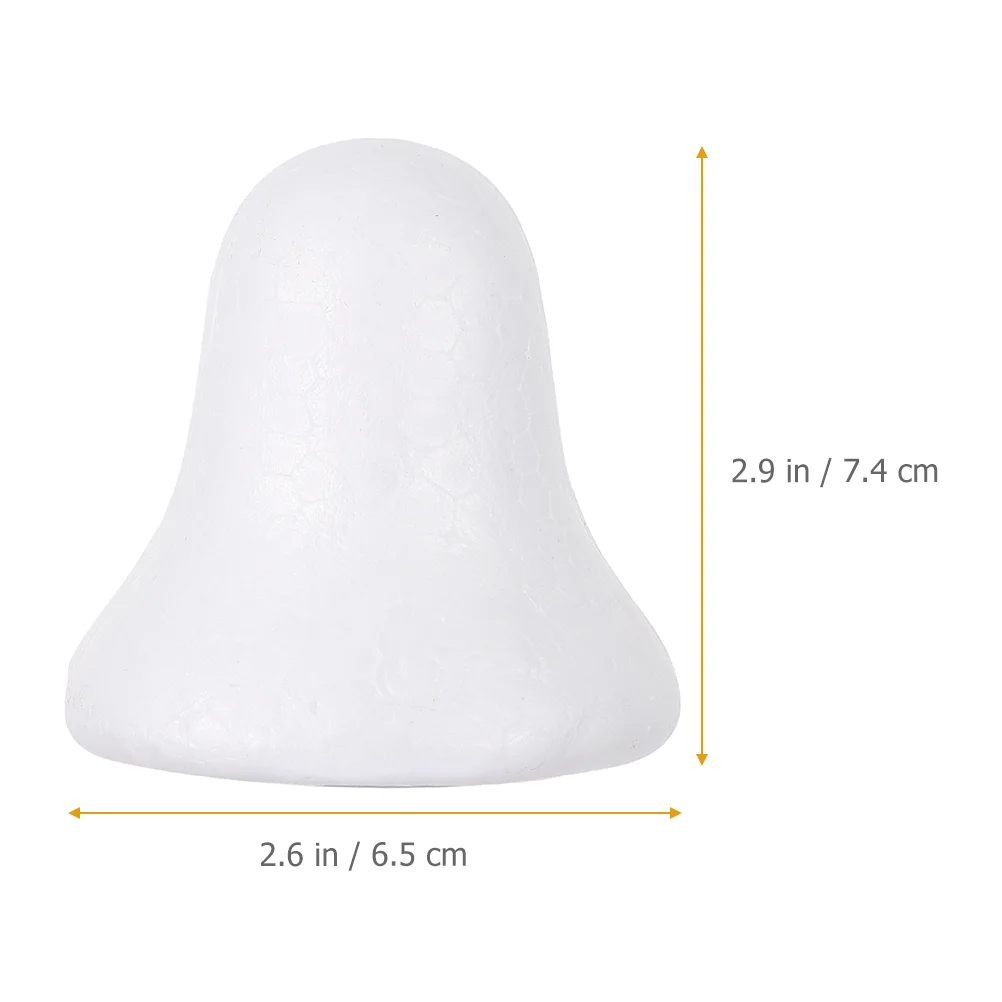 20 Pcs Bubble Bell DIY Shape Pendants Jingle Mold of The Lid Foams for Crafts Bells Model Christmas Decor White Cup Tree