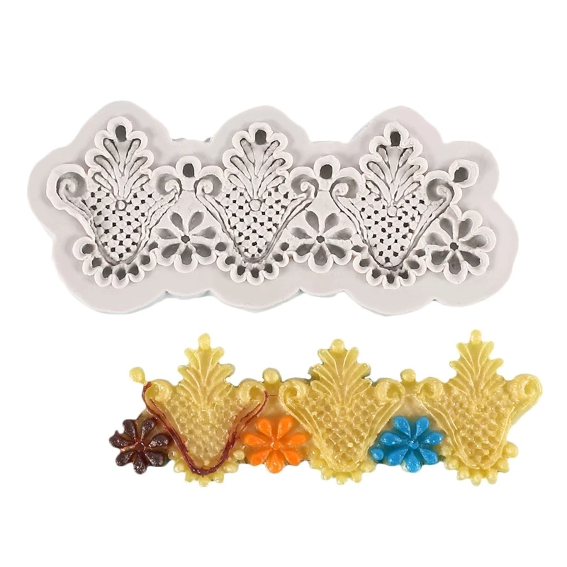 Silicone Fondant Cake Decoration Mould Border Moulds Chain Mold Gum Pastry Sugarcraft Chocolate Clay Mould Baking Gadget