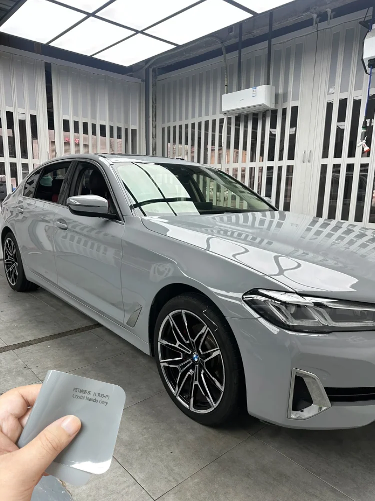 

PPF PET Crystal Nando Серая пленка для автомобиля Глянцевая пленка для выпуска воздуха Неслойная стальная текстура Чип Защита Металлическая четкость