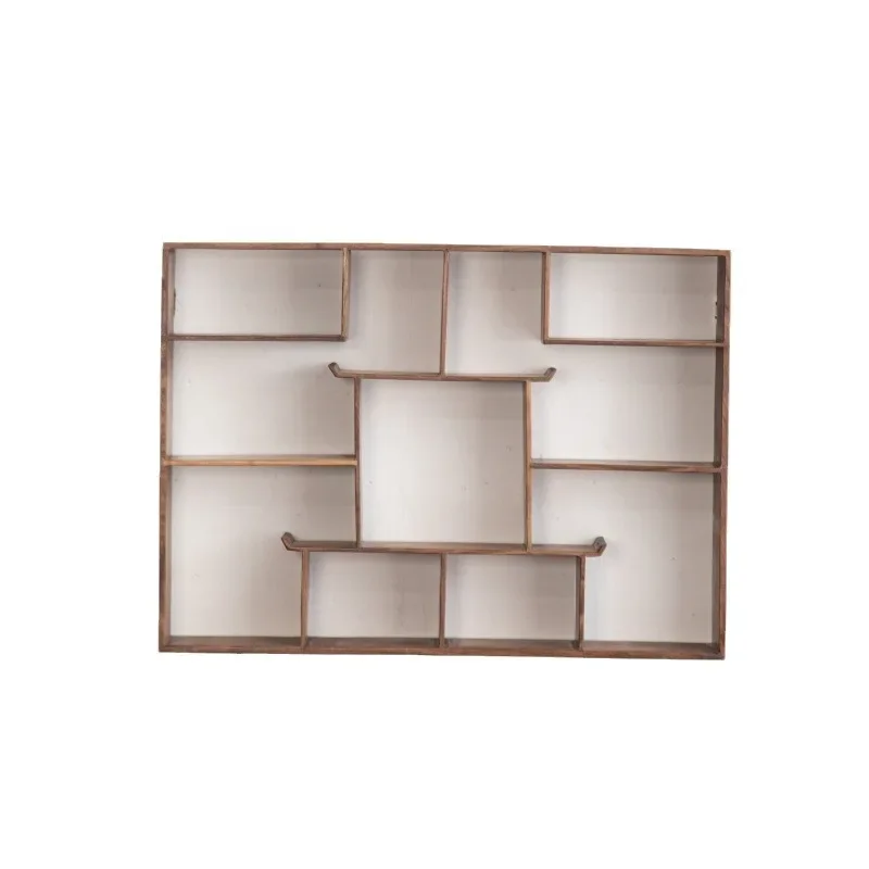 

Retro light luxury wall-mounted desktop six-palace grid, seven-palace grid, nine-palace grid, home tea drinking storage, bogu