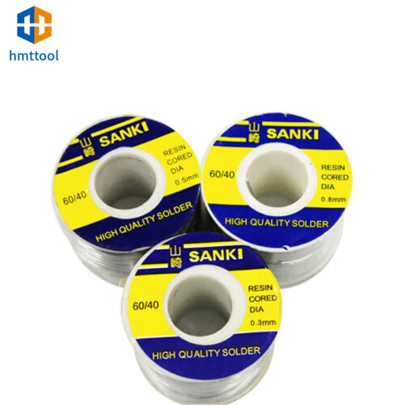 Sanki Fio de Solda 0.3 0.5 0.6 mm Linha de Chumbo de Estanho 0.8 1.0 250 mm e 60 g Ferramentas de Reparo para Solda