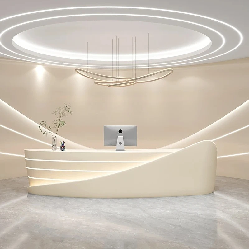 Shop Luxury Reception Desks Modern Shelves Restaurant Best Reception Desks Simple Welcome Aesthetic Bureau Trendy Furniture