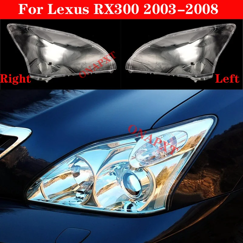 Auto Car For Lexus RX Series RX300 RX400h Front Headlight Glass Headlamp Transparent Lampshade Lamp Shell Lens Cover 2003-2008