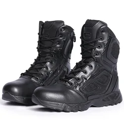 Outdoor Climbing High-top Black Combat Boots Tactical Boots Ultra-light Non-slip Wear-resistant Men's Outdoor Shoes