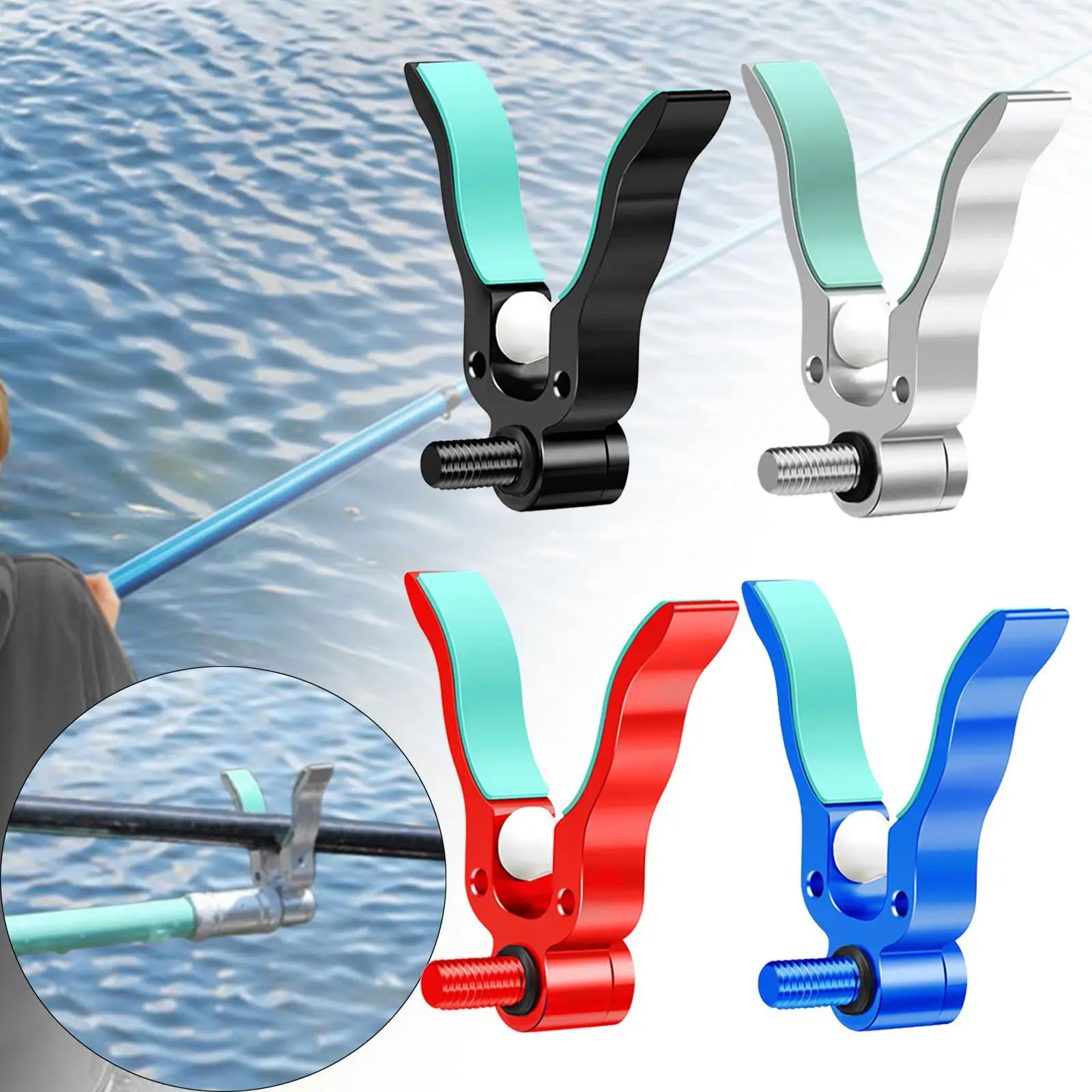 حامل قضيب الصيد متعدد الاستخدامات، رف قضيب قوي مضاد للانزلاق للمياه العذبة في بحيرة البحر