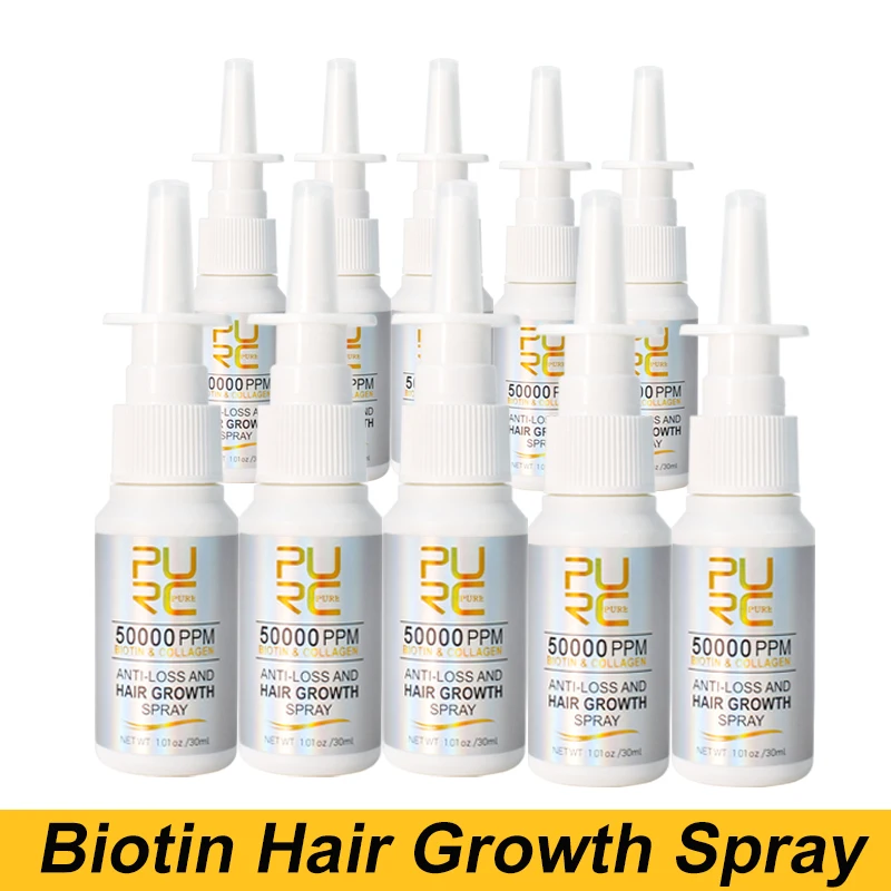 PURC Biotin Hair Growth Products Hair Loss Treatment Strengthening Roots Regrowth Oil for Men and Women Hair Care