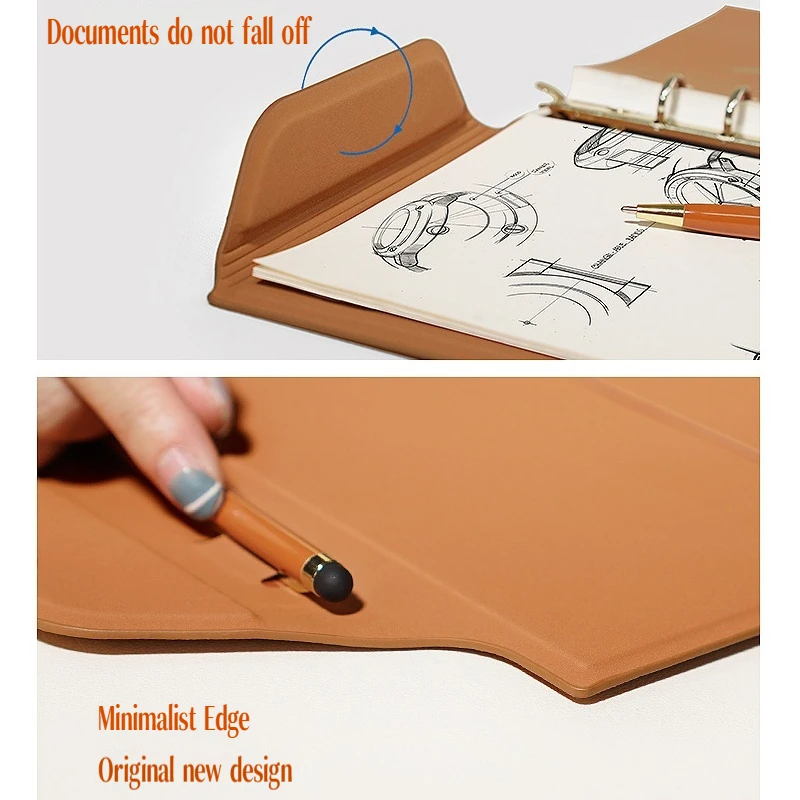 A6/A5 Pu Loose-Leaf Planner Binder Diy Diary Notebooks Documents Organizer Leather Cover Agenda Books Students Back To School