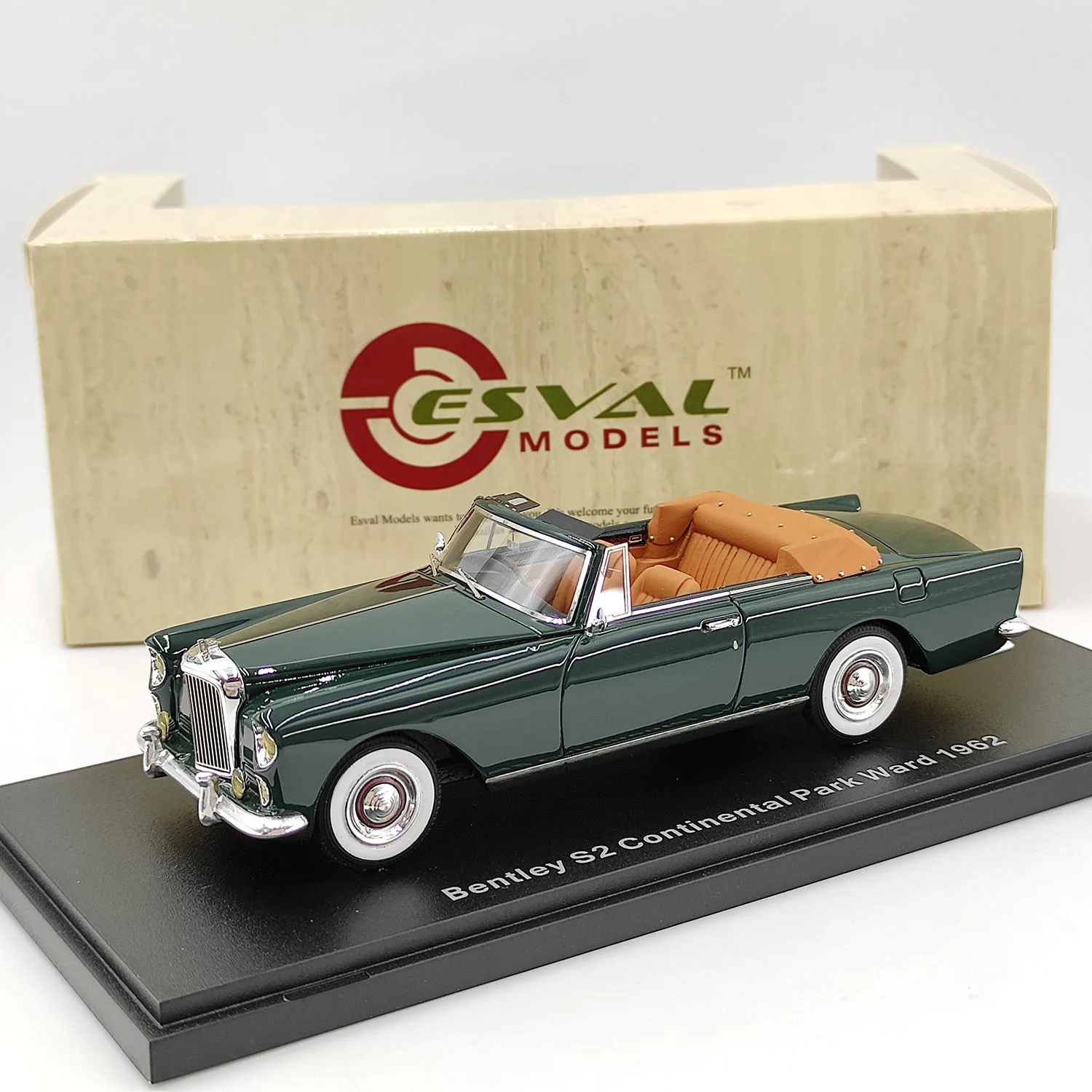 

Esval 1:43 Scale Resin 1962 Bentley S2 Park Ward Convertible Toys Vintage Cars Model Classics Adult Gifts Souvenir Static Displa
