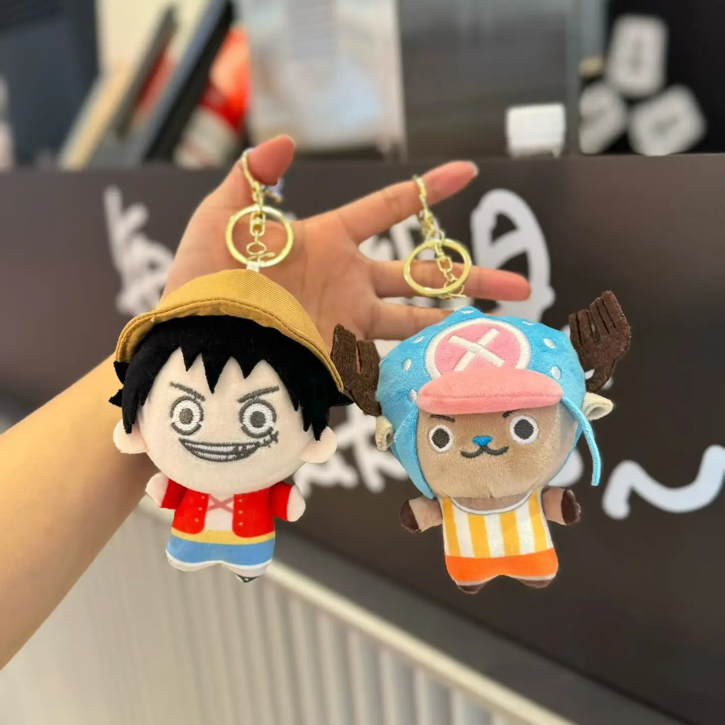 Q-version One Piece Plush Pendant Luffy Sofo Long Shan Zhi Qiao Ba Fragrance Keychain Doll Gift