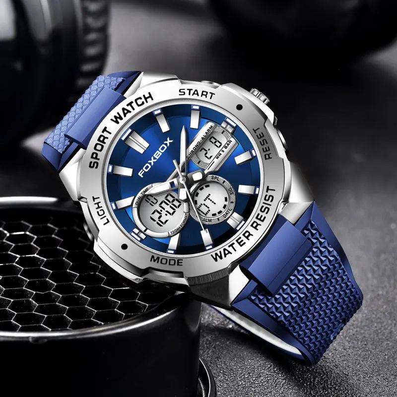 LIGE الرقمية الرجال العسكرية ساعة مضيئة الرياضة رجل ساعة 50 متر مقاوم للماء ساعة اليد LED الكوارتز الذكور ساعة Relogio Masculino 2025