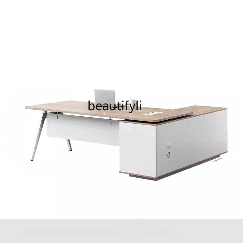 Boss Desk Manager Desk Simple Modern Office Single Boss Table and Chair Combination