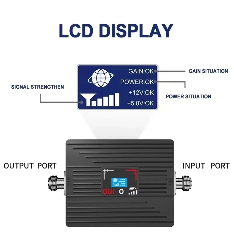 OUIO LTE GSM tekrarlayıcı 2G 3G 4G hücresel sinyal amplifikatörü 4G hücresel amplifikatör 700 1800 2100 MHZ mobil sinyal güçlendirici tekrarlayıcı