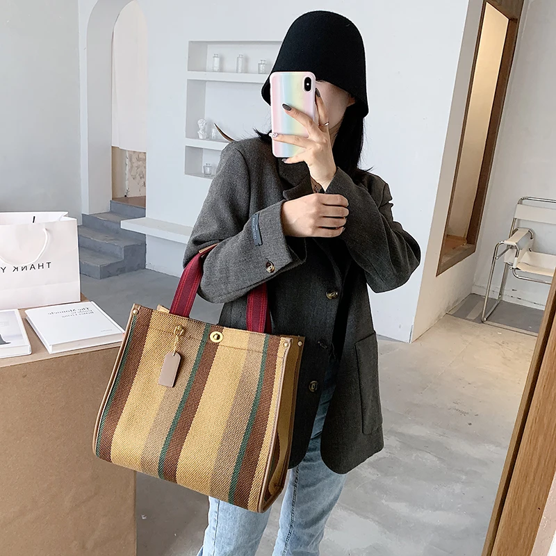 Canvas Women Canvas Handbags Shoulder Bags Large Capacity Ladies Crossbody Bags for Women Fashion Female Tote Messenger Bag New