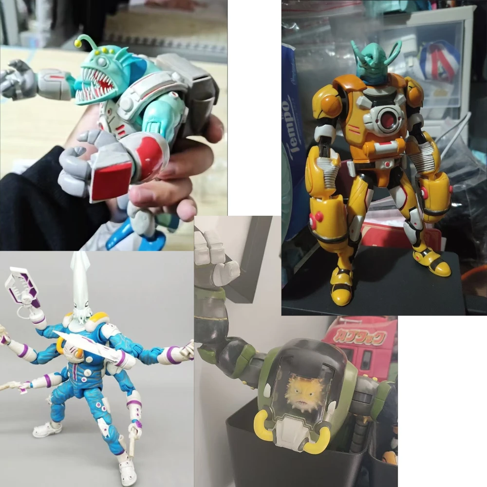 

6-inch Octopus Warrior Figure Lobster Mecha Shark Crab Action Figure Toy Model Marine Animal Toy Gift