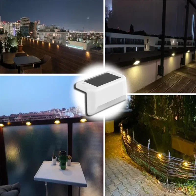 Solar-powered 1 LED step light, railing light, fence light, stair light, courtyard decorative light, outdoor rainproof wall ligh