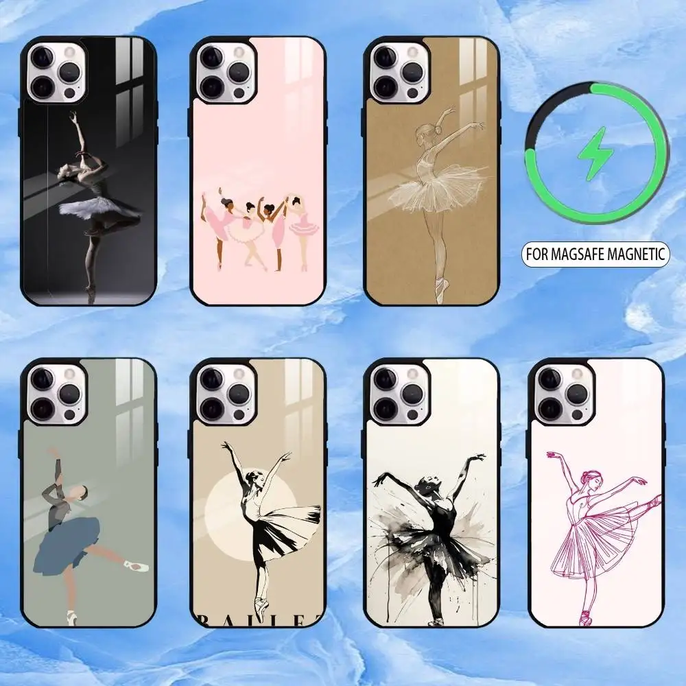 

E-Elegant B-Ballet Phone Case For iPhone17,16,15,14,13,12,11 Plus,Pro Max Magnetic For Magsafe Wireless Charging
