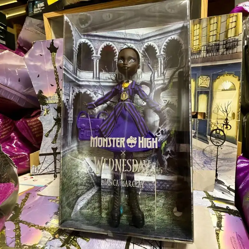 

Официальная коллекционная кукла Бьянка Барклей Monster High X Wednesday, аутентичная, для демонстрации, игрушка-подарок для детей на день рождения, праздник, коллекционная вещь