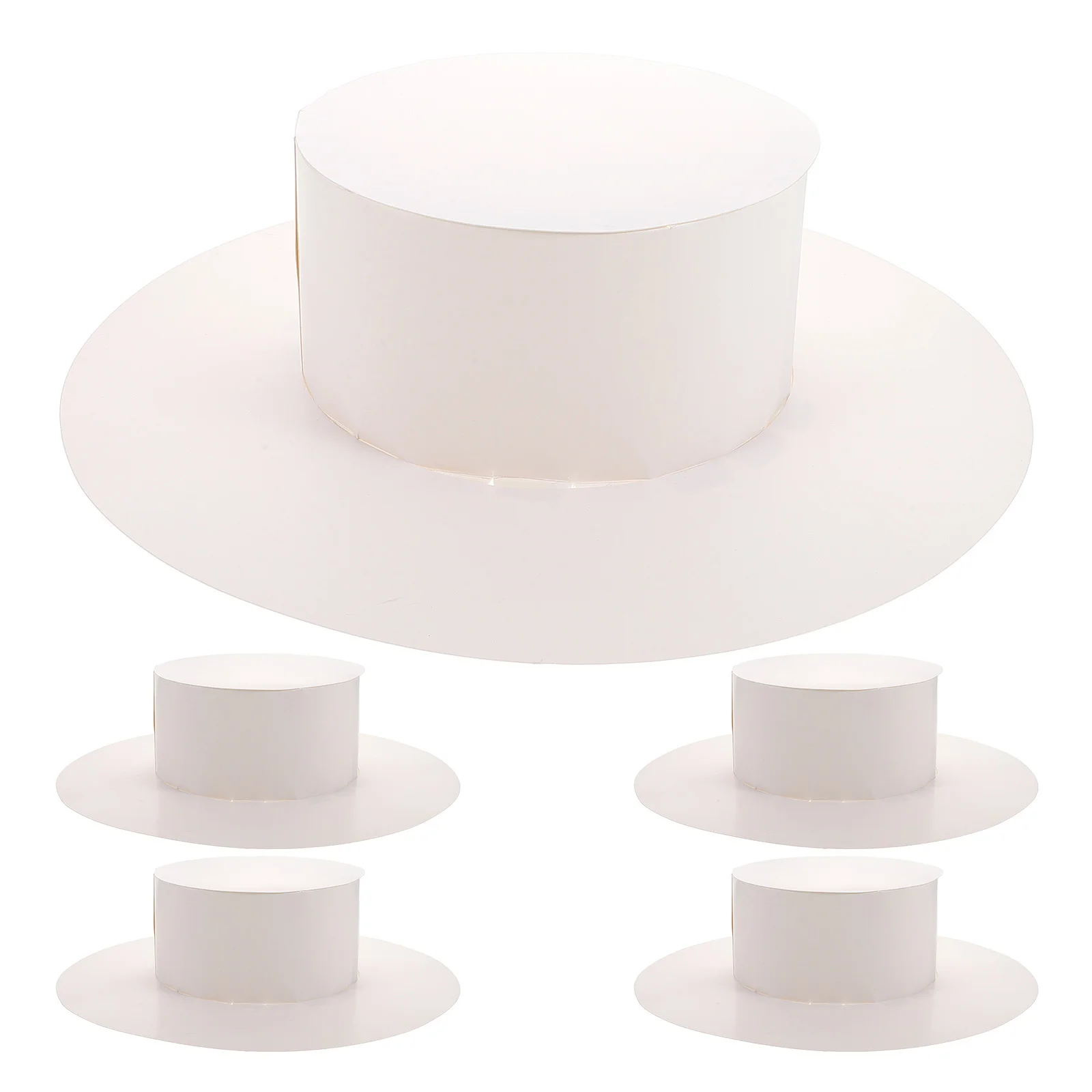 5Pcs DIY Kids Paper Hats for Painting Craft Activities Creative Blank Sun Hats for Children Preschool Art and Family Projects