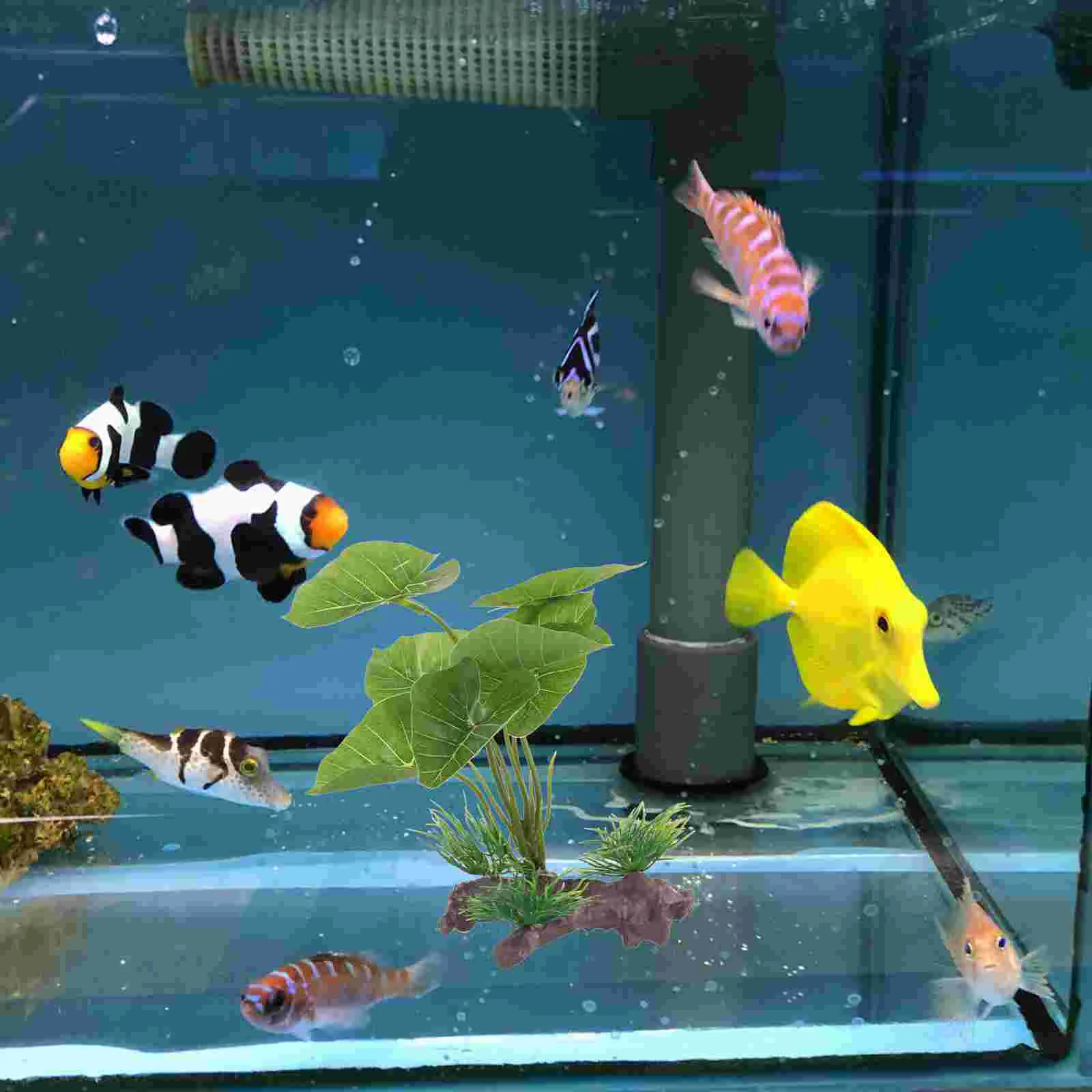 Artificial Water Plants Realistic Underwater Fake Fish Tank Tall Aquarium Plastic Turtle Compact Decoration Betta Grass for