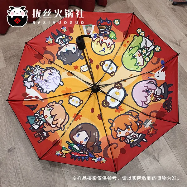 fate-fgo傘-マニュアル式日傘兼雨傘-アニメ可愛い折りたたみ傘-マーリン・ロマニ・アルカマン・エンキドゥ-コスプレギフト