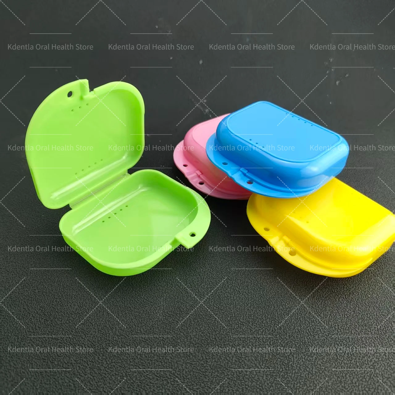 50Pcs Dental False Teeth Appliance Container Storage Case Plastic Denture Bath Box Organizer