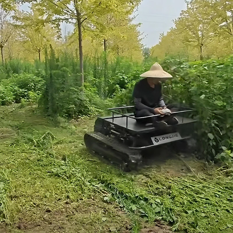 Fully Automatic Industrial Lawn Mower Robot 4-Stroke 90cm Mowing Width Customizable Storage Rack Remote Control for Customized